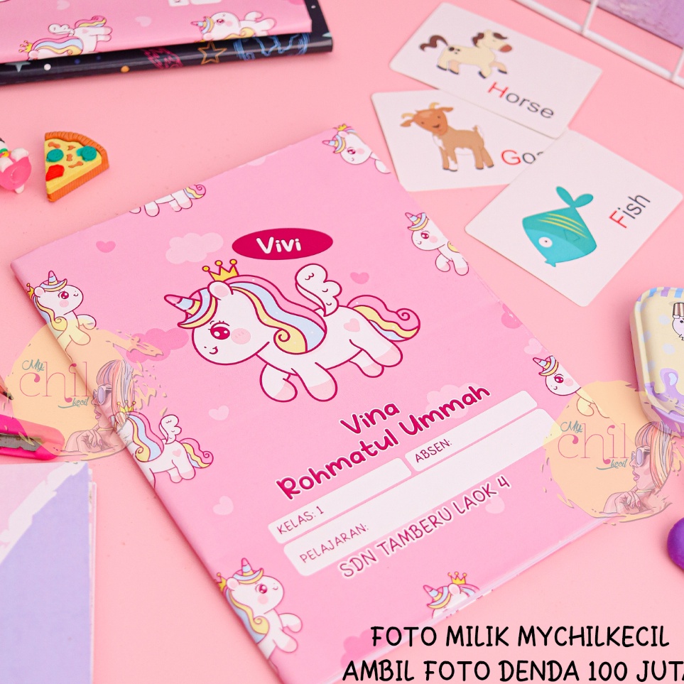 

KODE W73P SAMPUL BUKU ISI 2 pcs CUSTOM PART 15 COVER BUKU UNICORN LEGO SPIDERMAN POKEMON CINNAMOROLL KUROMI