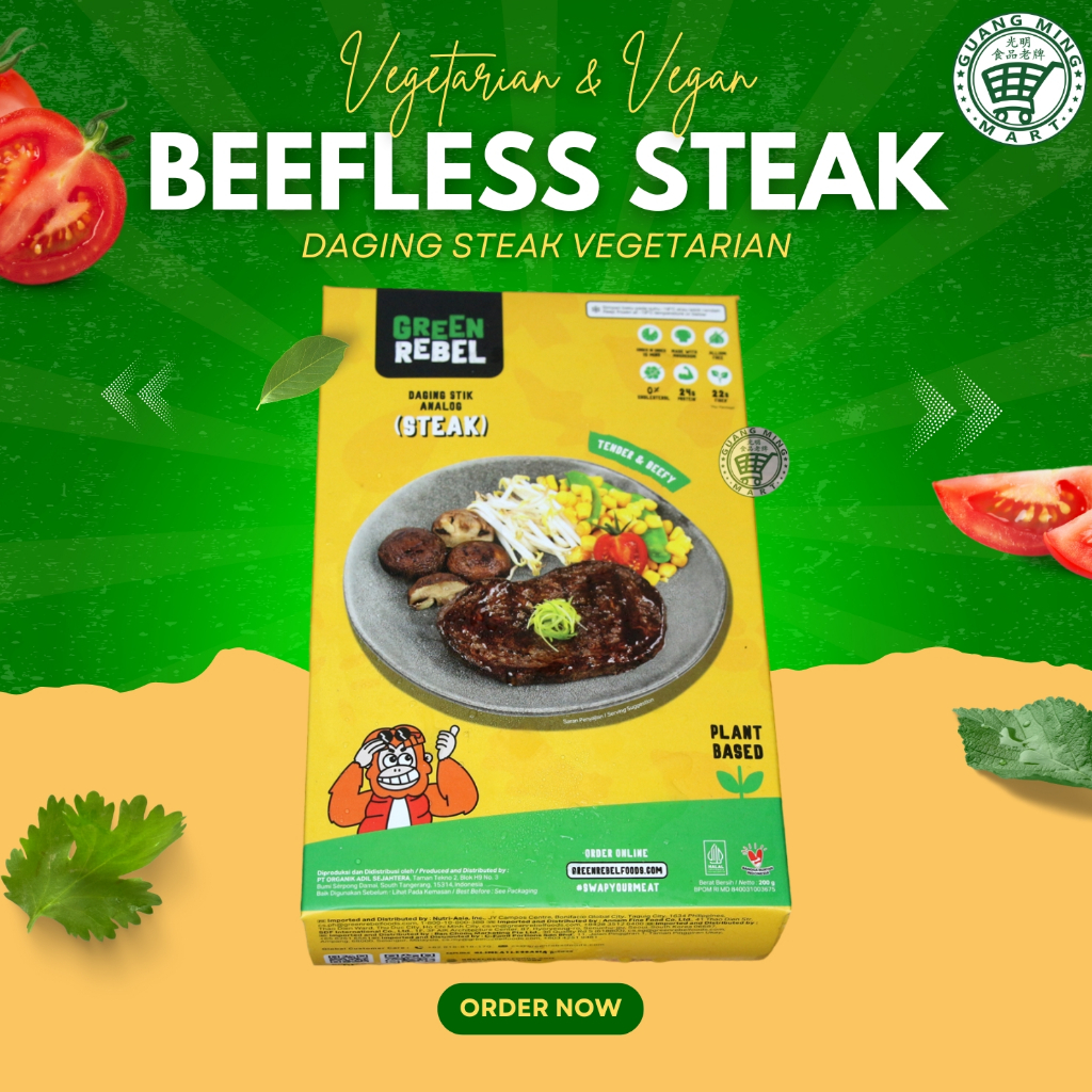 

Green Rebel Beefless Steak | Daging Steak Vegan | 200 gr