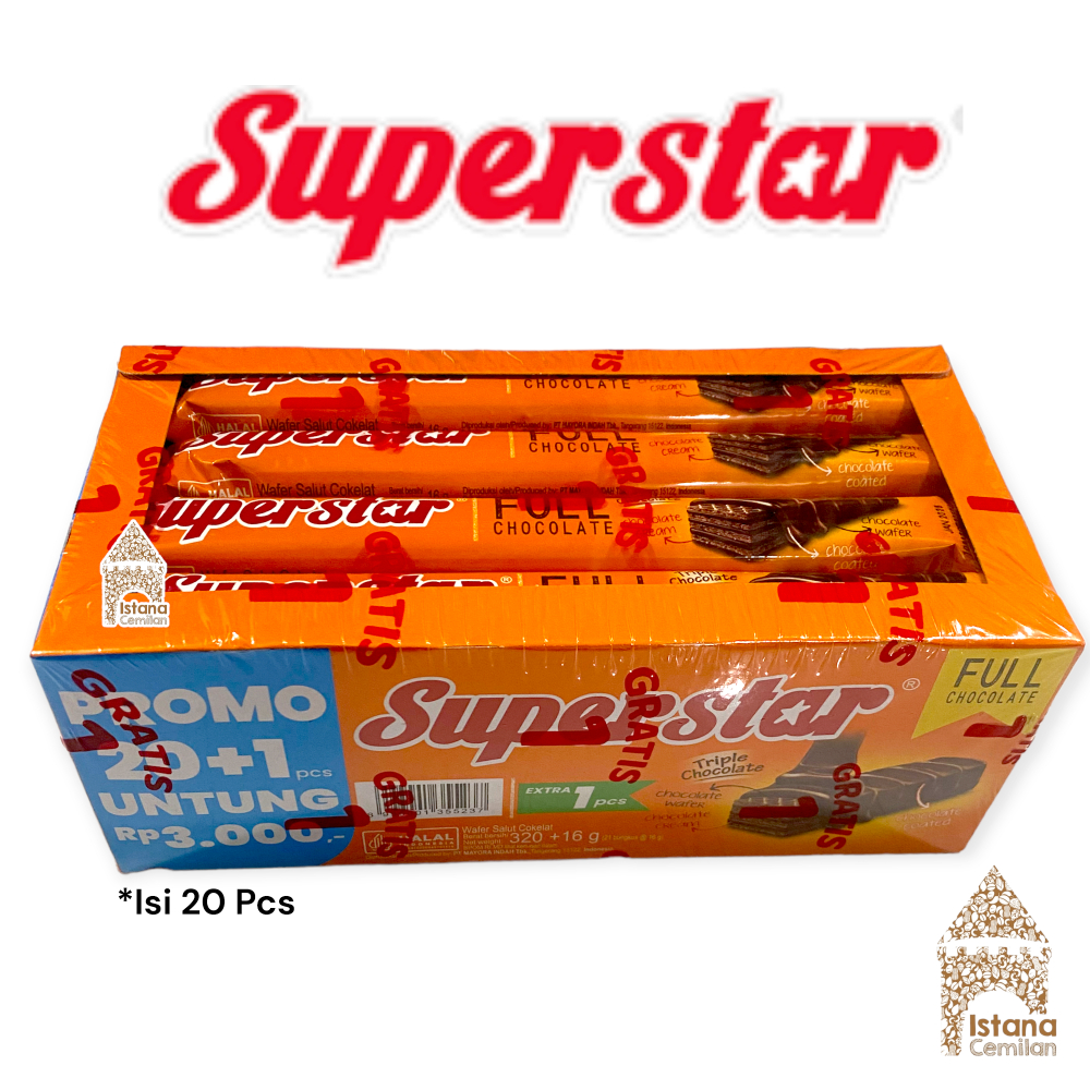 

Superstar Wafer Coklat / Cokelat Isi 20 pcs