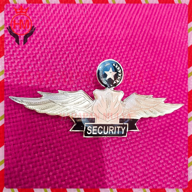 Pin Wing Security - Lencana Wing Bintang Padi Dan Kapas  Murah - Harapan Mulya