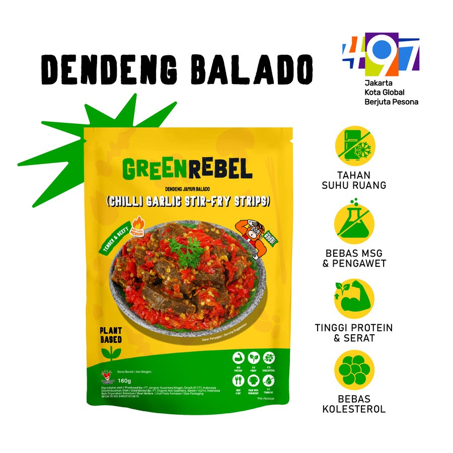 

Green Rebel Beefless Dendeng Balado | Heat & Eat | 200gr