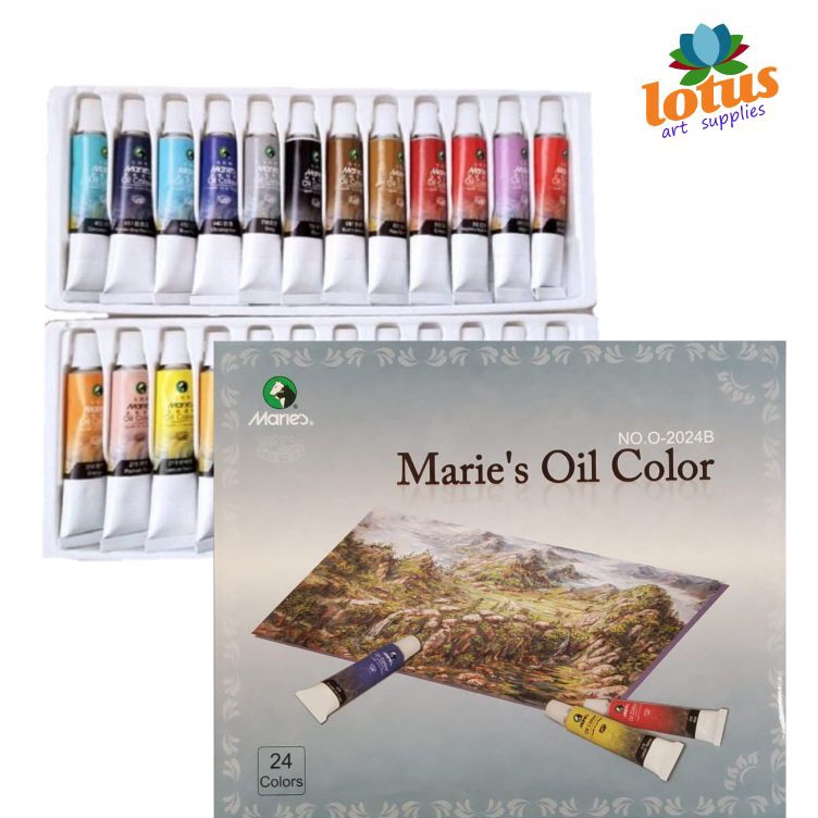 

KODE Q67R Maries Oil Colour set 24 Warna x 12 ML Tube cat minyak