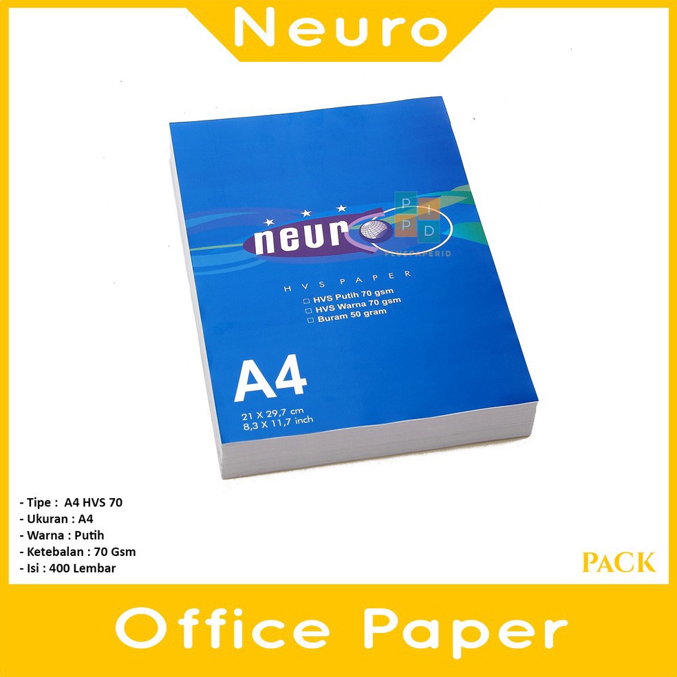 

KODE U58I NEURO Kertas HVS Fotokopi A4 7gsm pack