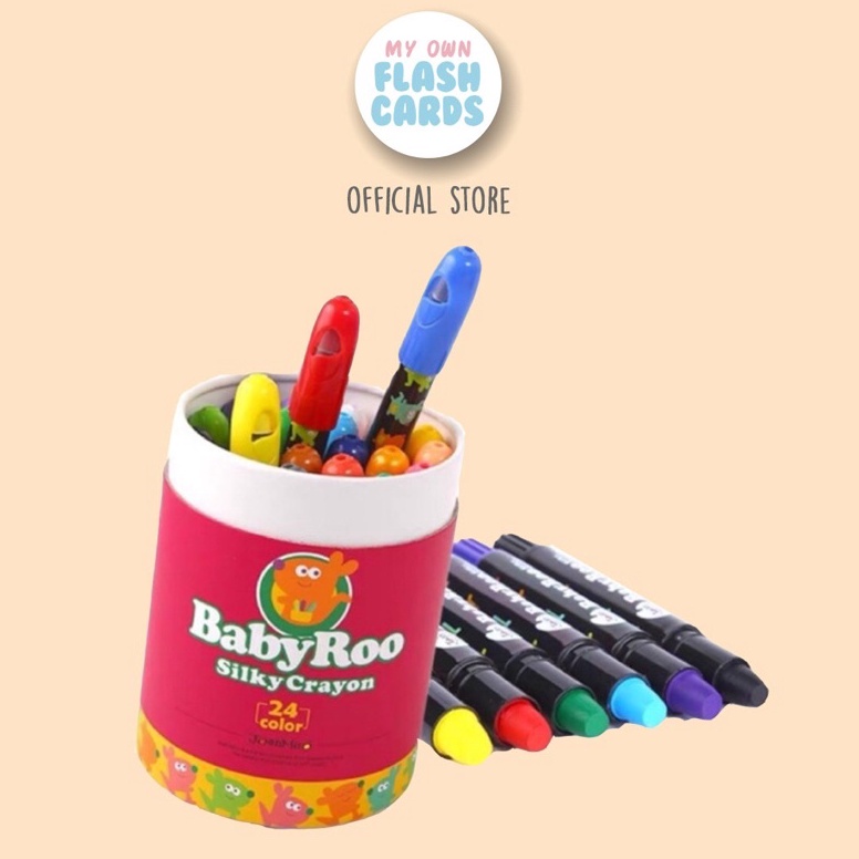 

KODE O35X Joan Miro Babyroo Washable 6pcs 12pcs or 24pcs Silky Crayon Baby Roo Krayon Aman Body Face Painting