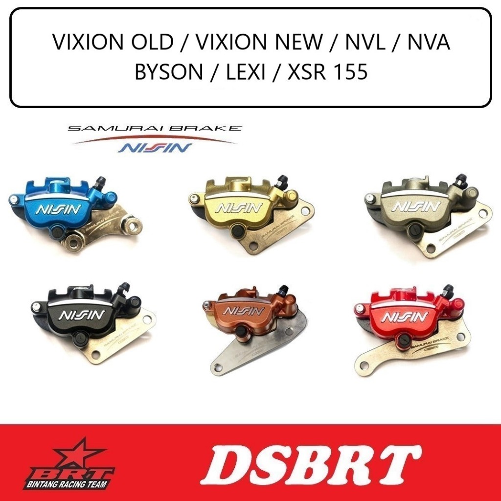 Kaliper Rem Depan NISSIN 2 PISTON VIXION OLD VIXION NEW NVL NVA BYSON LEXI XSR 155