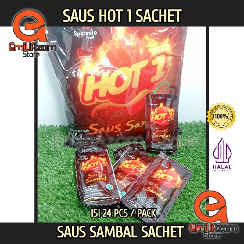 

Hot 1 sachet isi 24 pack / saus sambal hot 1 sachet
