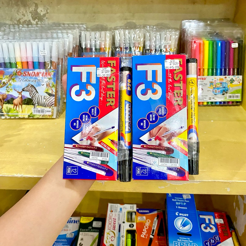 

(12 PCS) PULPEN FASTER C6 ORIGINAL / BOLPEN / PEN / PENA / BALLPOINT