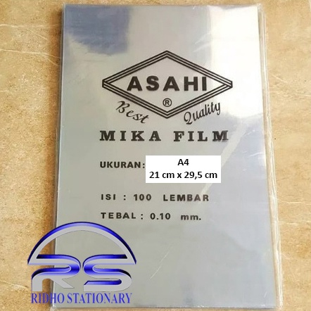 

KODE W98P Mika Jilid Asahi A4 F4 Folio 1mm Mika Bening Transparant Plastik Jilid 1 Pack isi 1 Lembar