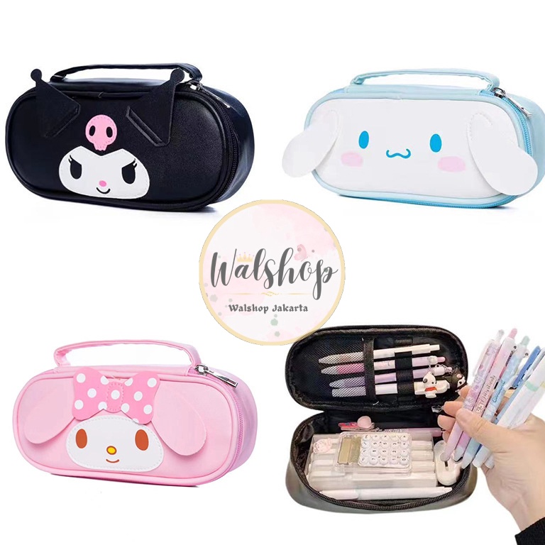 

KODE R76H Walshop Tempat Pensil Premium Sanrio Cinnamoroll Melody Kuromi Oval TP6