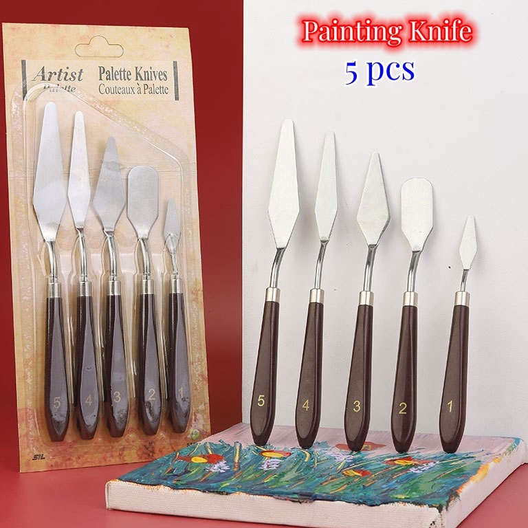 

KODE J59V Promosi Set Isi 5 Spatula Lukis Painting Knife Pisau Palet Lukis