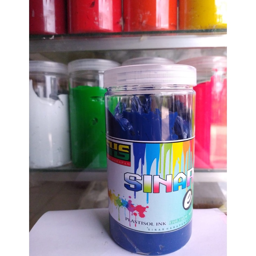 

KODE E34B Tinta plastisol biru sinar harapan sablon