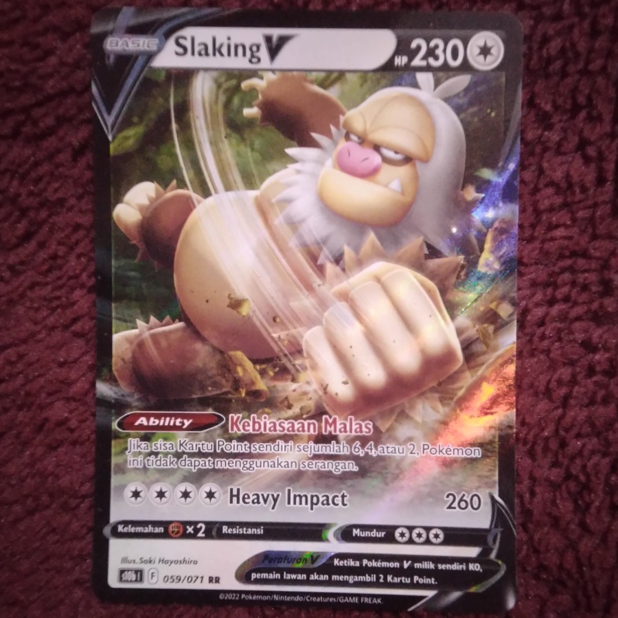 Slaking V RR s10b - Pokemon TCG Indonesia foil holo