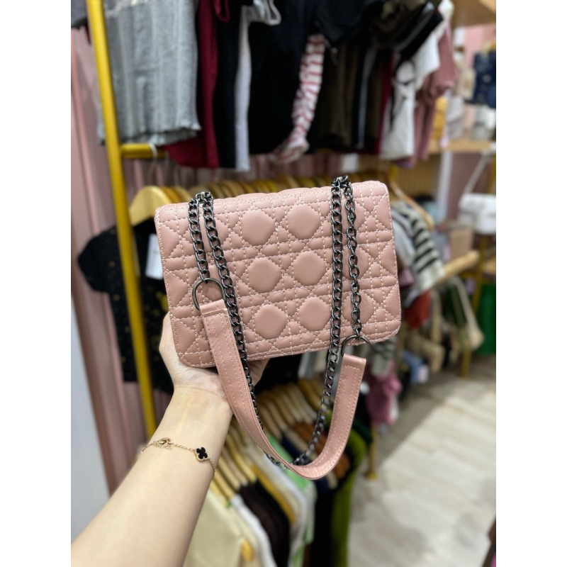 QD tas slempang sintetis | tas tali rantai panjang pendek | tas bordir | tas wanita kekinian