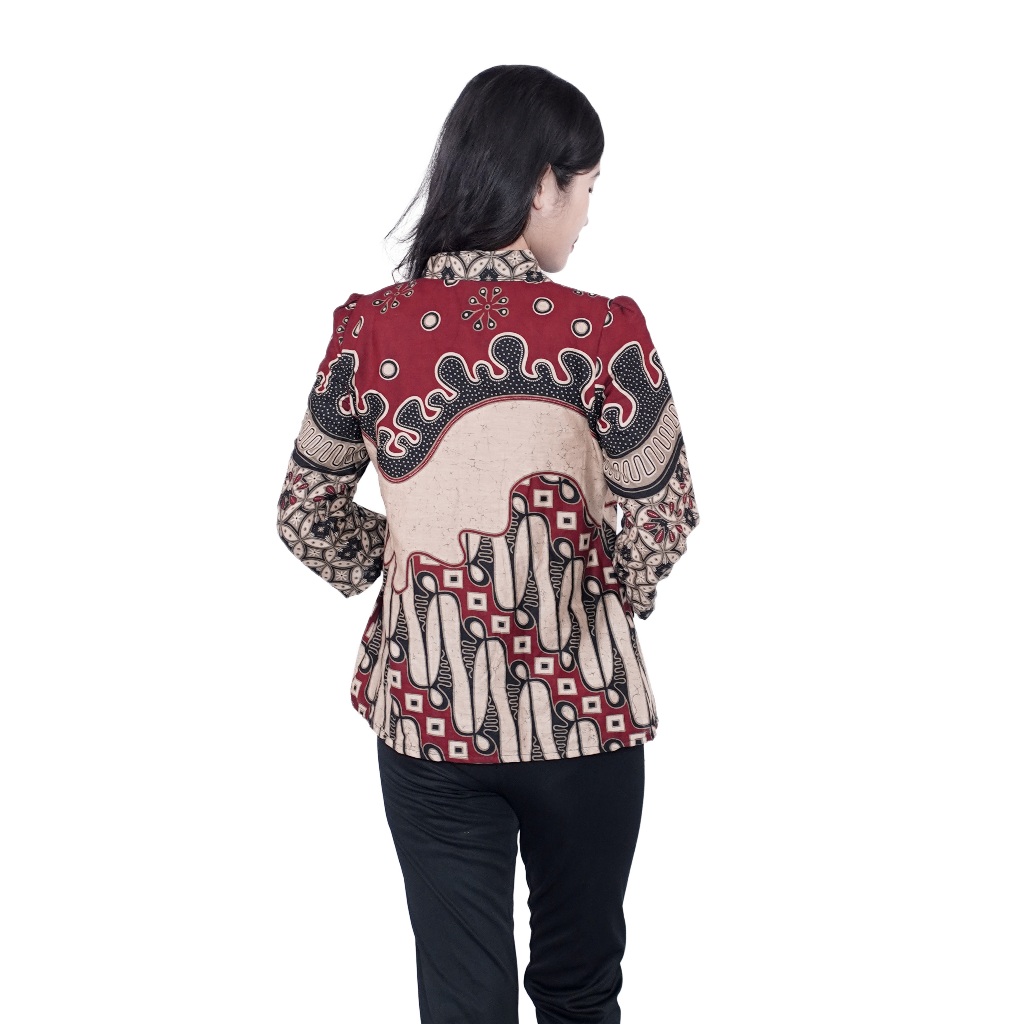 FREE ONGKIR BLOUSE BATIK PARADISE BATIK COUPLE - BATIK WANITA KEMEJA - ATASAN MODERN BATIK - HEM