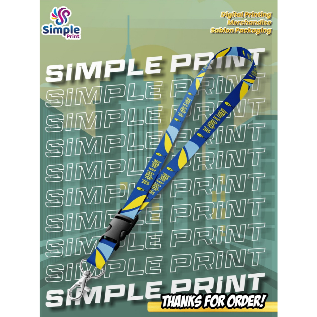 

Cetak tali lanyard full print dan full colour