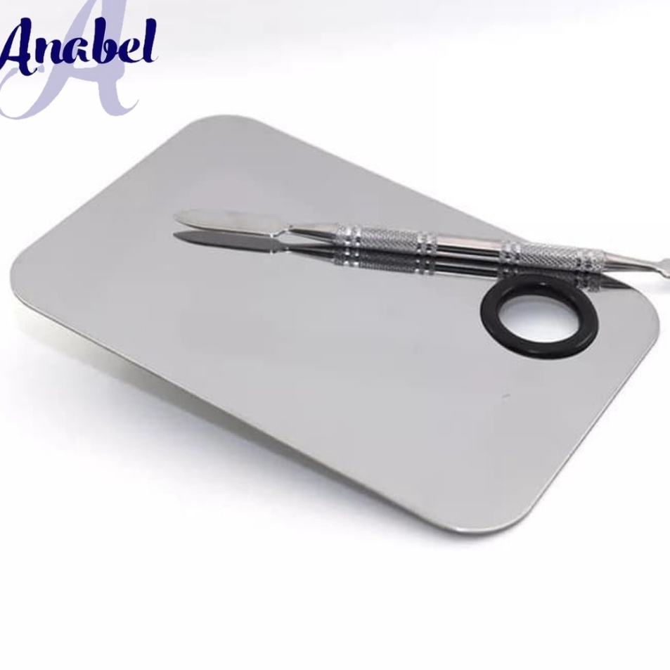 

Jaminan Kualitas Mixing Palette Foundation Papan Mixing Palette Stainless Spatula Makeup 4AO22