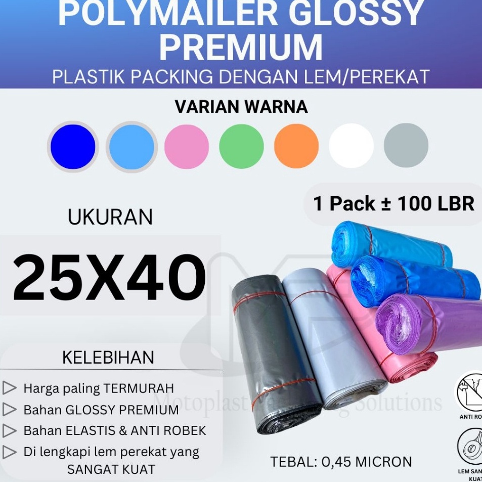 

Lariiss Plastik packing polymailer glossy 25x4 isi 1 lbr