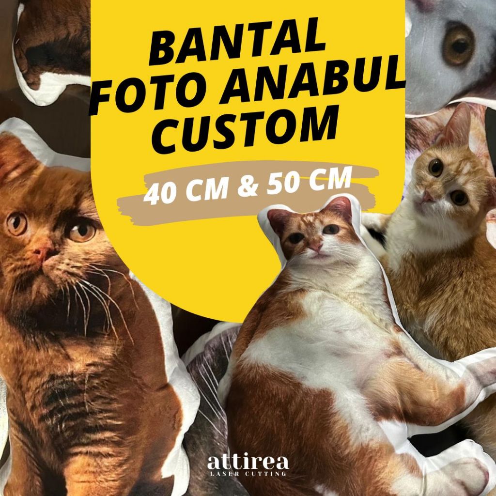 Bantal Anabul Custom Kucing / Anjing Full Print
