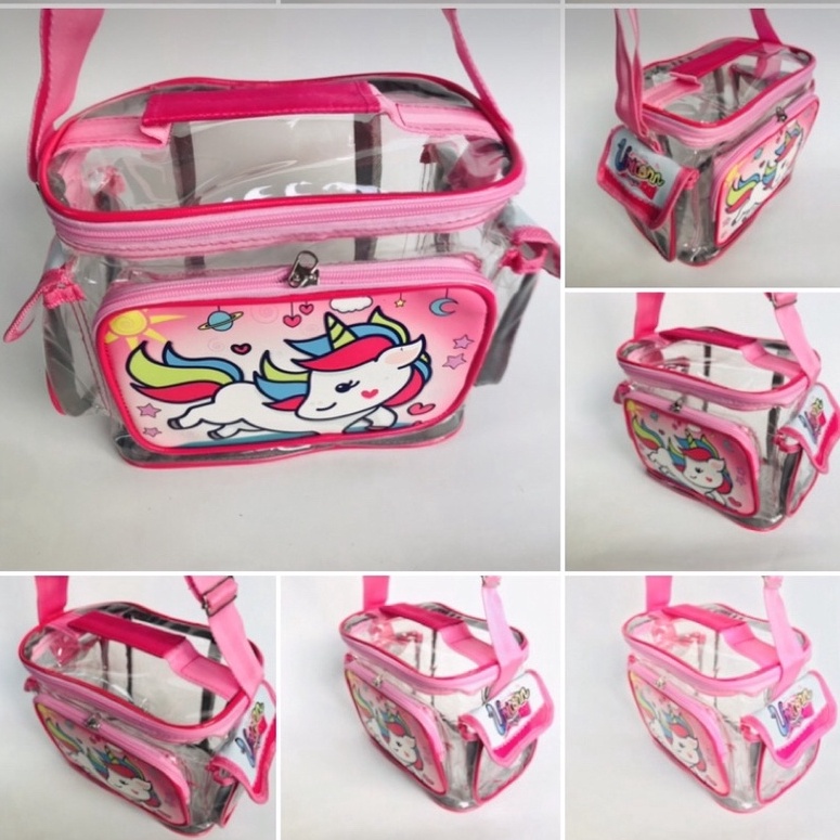 KODE P24Q Showme Tas Anak Sekolah Tempat Makan Mika  Sport Premium Karakter UNICORN MAGIC  PRINCESSC