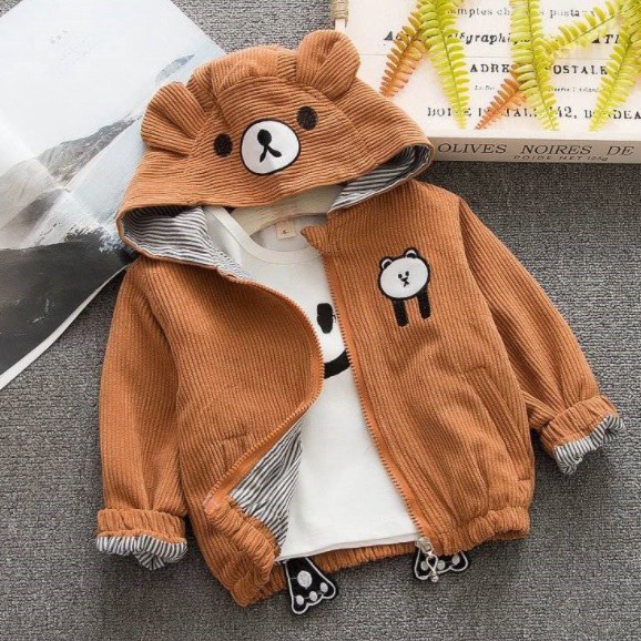 KODE L75K Bellini  Jaket bayi  anak motif beruang
