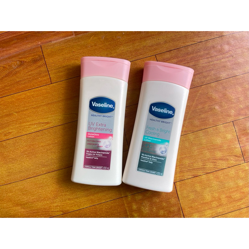 vaseline healthy bright 200ml pink/hijau