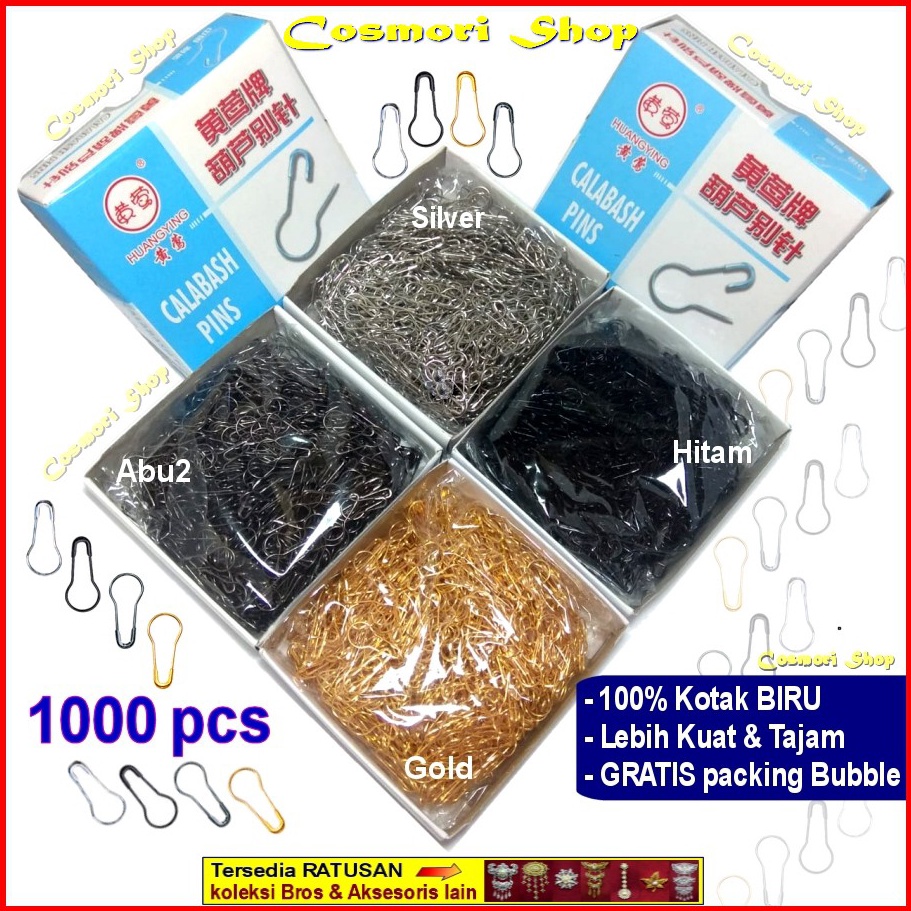 KODE U82K 1 Peniti Bohlam Emas Penitih Labu Cemiti Jilbab Cemiti Bolam Peniti Kebaya Hijab Kecil Min