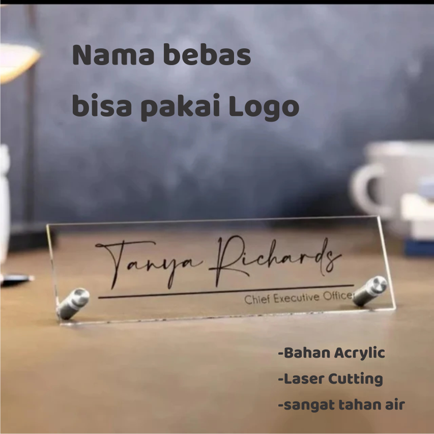 

HJK custom nama meja acrylic nama bebas bisa pakai logo