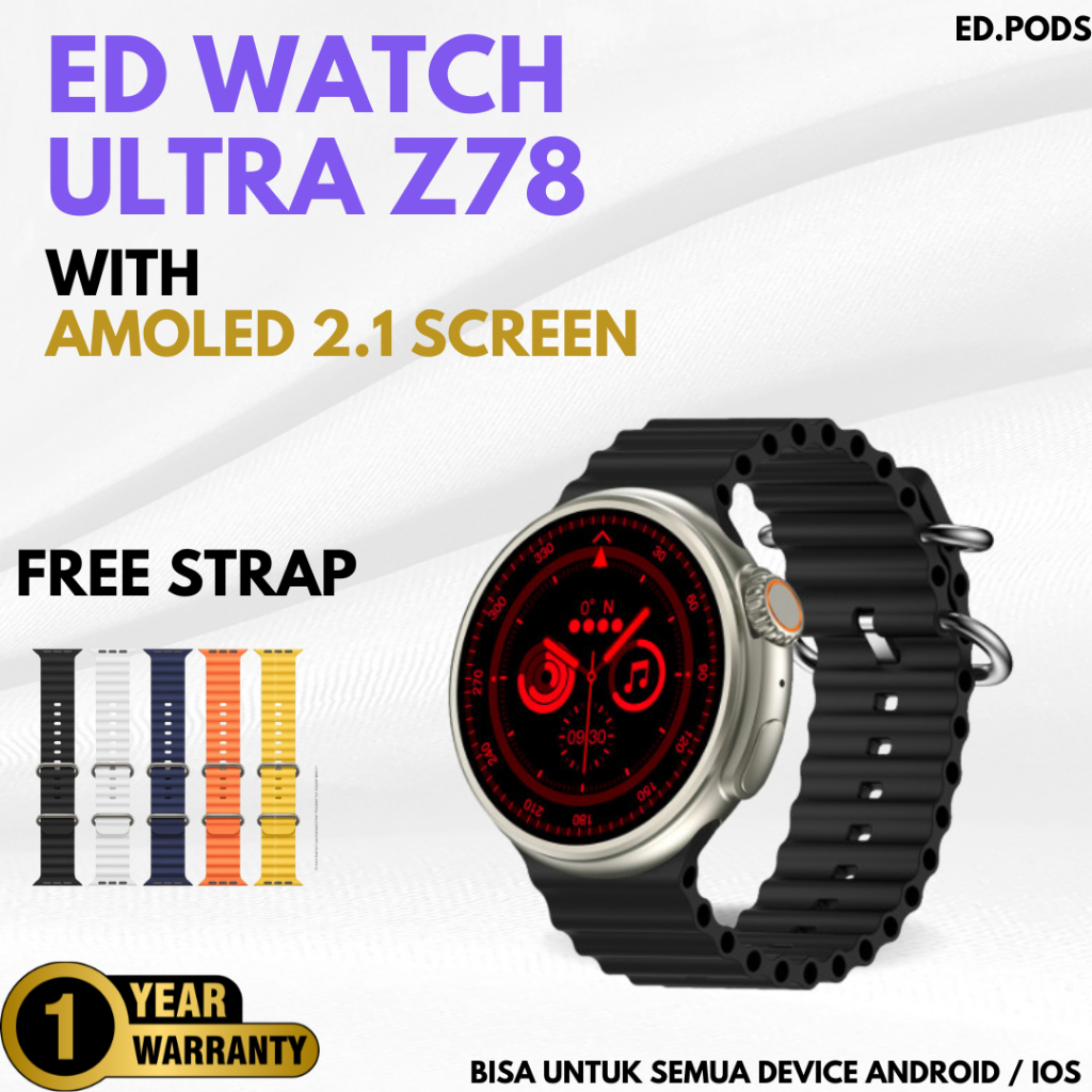 EDWatch Smartwatch BIG HD Amoled with 1.52" Infinite Display 49mm Series Bluetooth - Full Touch Scre
