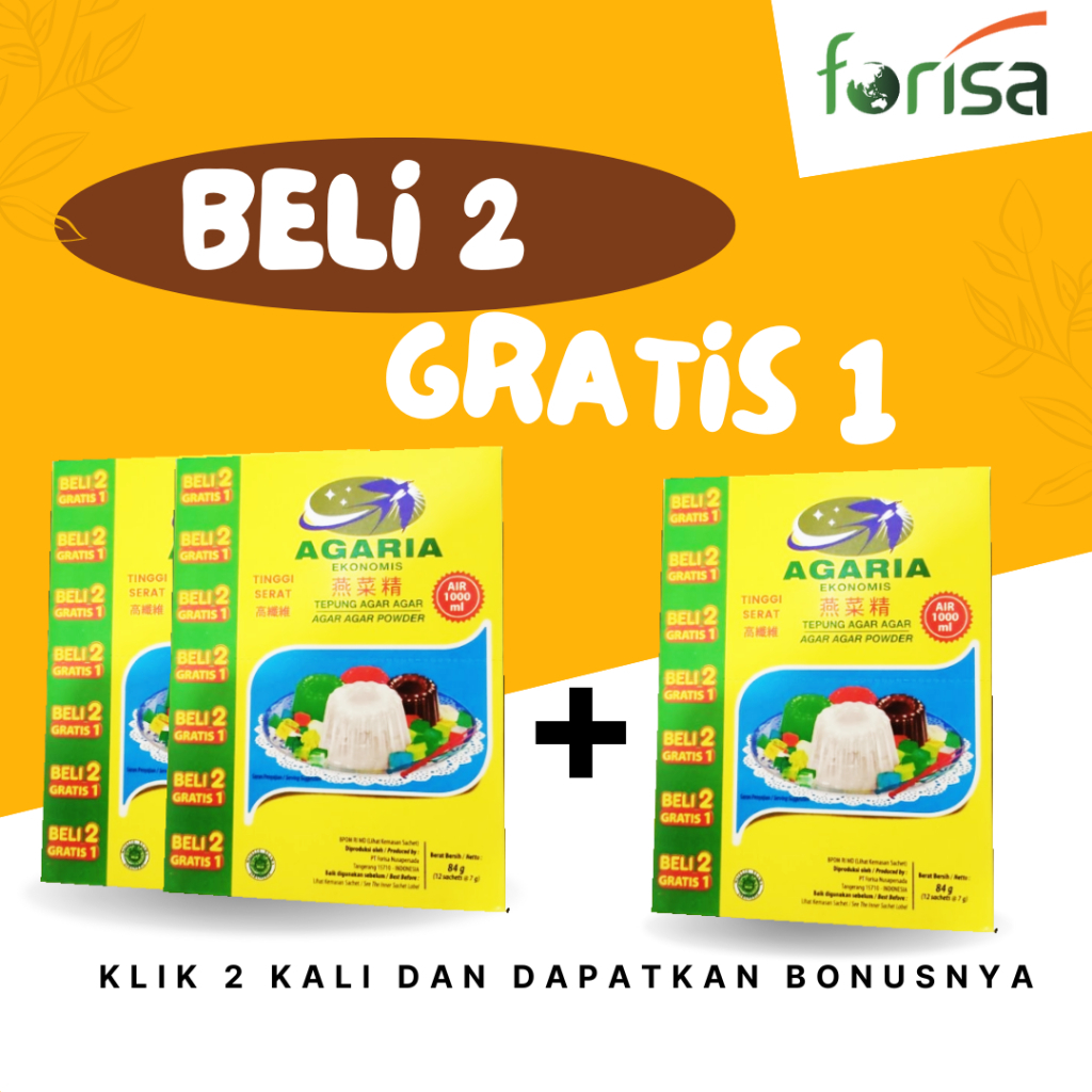 

BELI 2 GRATIS 1 Agaria Tepung Agar Agar