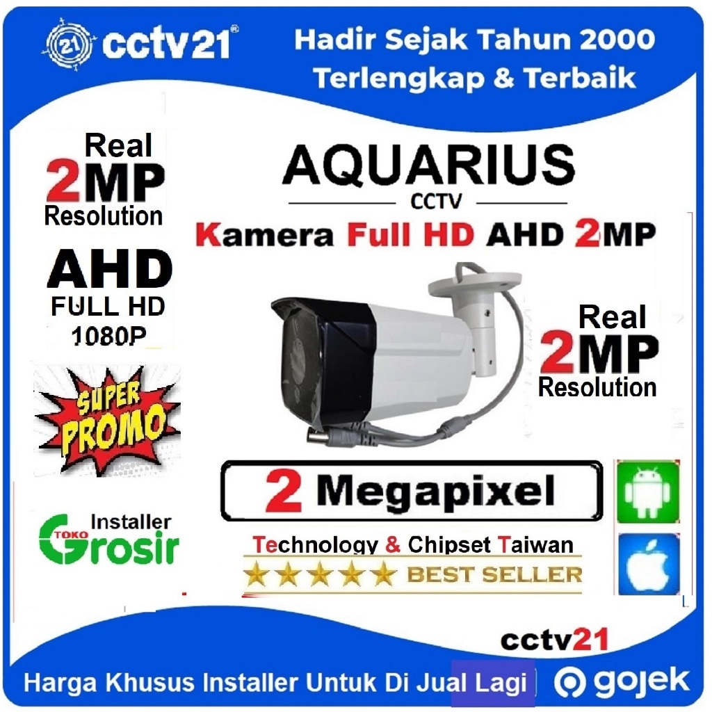 CCTV / Camera / 2MP Outdoor AQUARIUS FULL HD 1080p Harga Lagi Promo cctv21