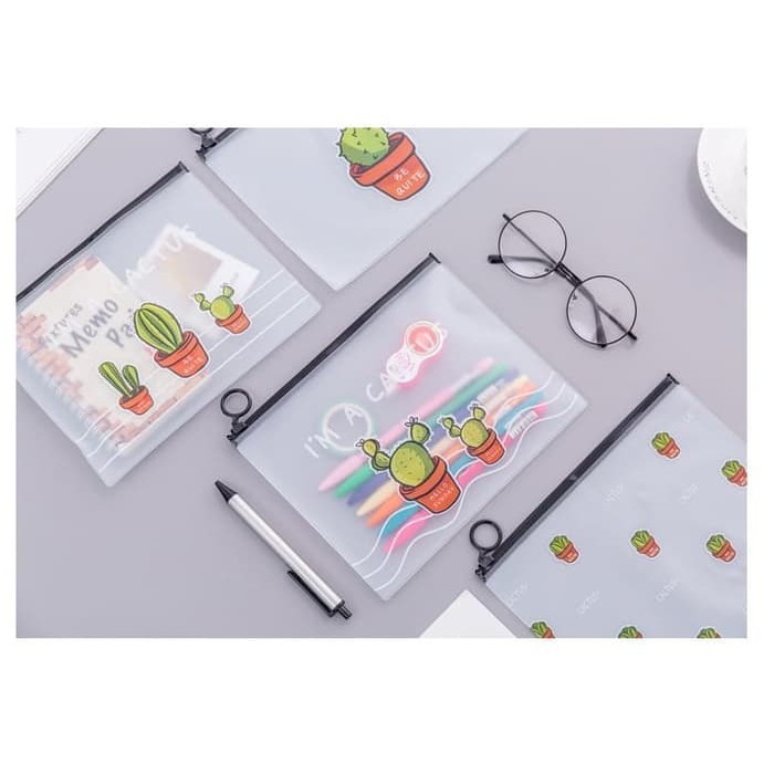 

Fortune APF02 File Folder Korean Castus PVC Transparant Stationery A5 Tempat Pensil Tempat Kosmetik