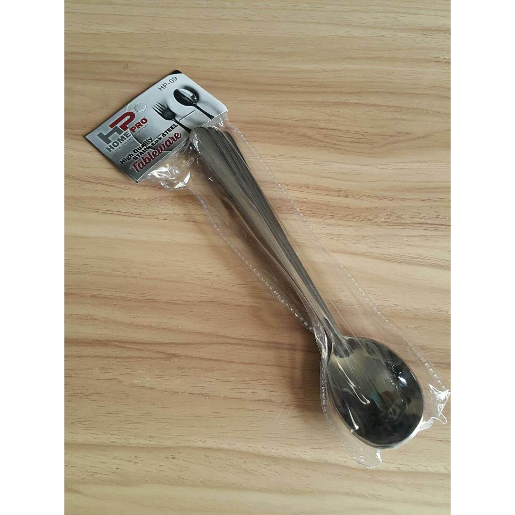 6 pcs HOME PRO HP 08 SENDOK MAKAN STAINLESS STEEL SUPER SANGAT TEBAL (panjang 20cm lebar 2.7cm) SUPE