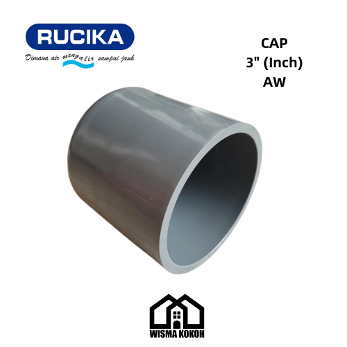 RUCIKA TUTUP PIPA / CAP / DOP PVC 3" (Inch) AW
