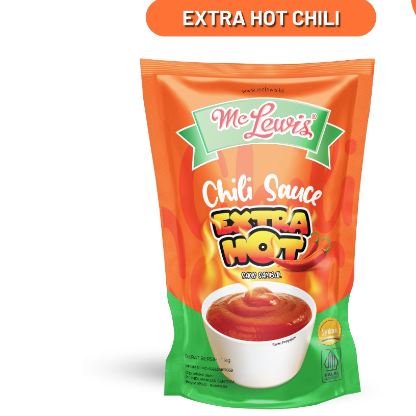 

Saos Sambal Extra Hot Mc Lewis 1KG / MC Lewis Chili Sauce Extra Hot / Saus Extra Pedas