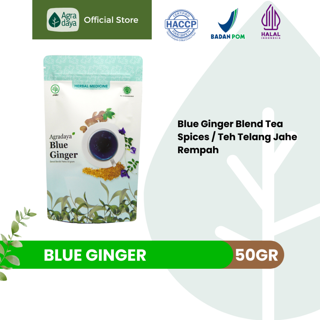 

Agradaya - Blue Ginger Blend Tea Spices / Teh Telang Jahe Rempah