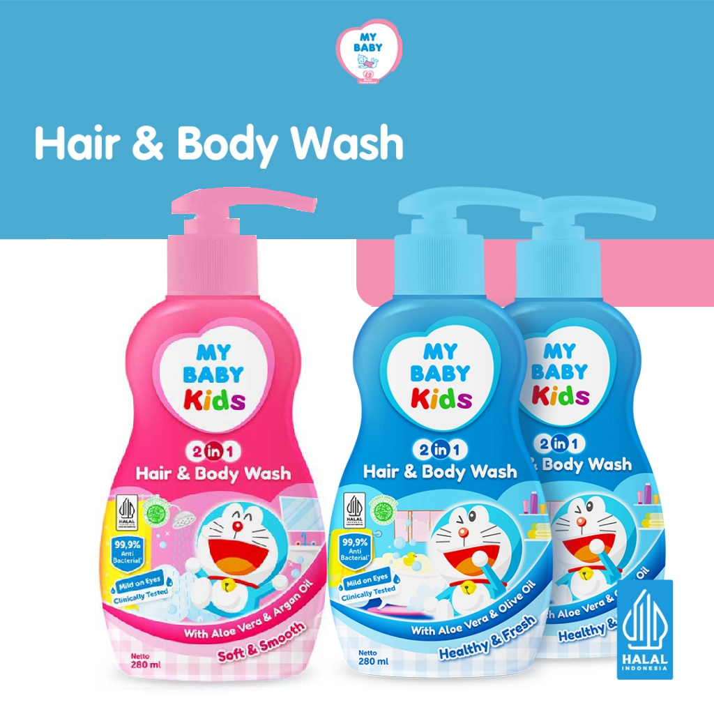 MY BABY KIDS Hair & Body Wash - Sabun dan Shampoo Anak 2in1