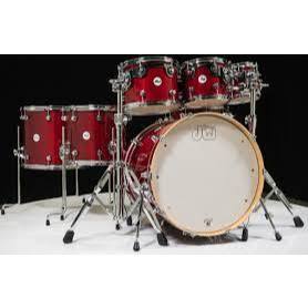 Drum Set DW Design 7 Pieces Cherry Stain Colours Original