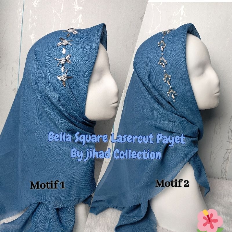 Bella Square Lasercut Payet New Motif Bunga & Motif Ranting
