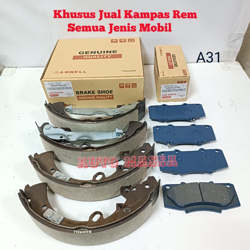 KAMPAS REM SET FORTUNER TRD VNT KOMPLIT DEPAN BELAKANG FORTUNER TRD VNT