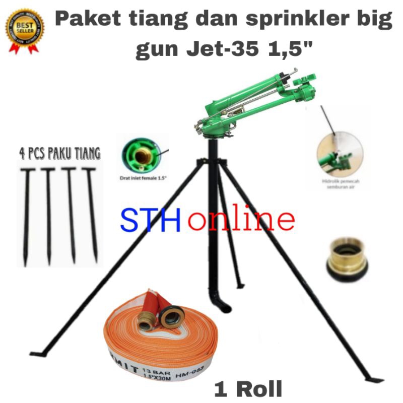 Sprinkler big gun Jet-35 tanpa pompa