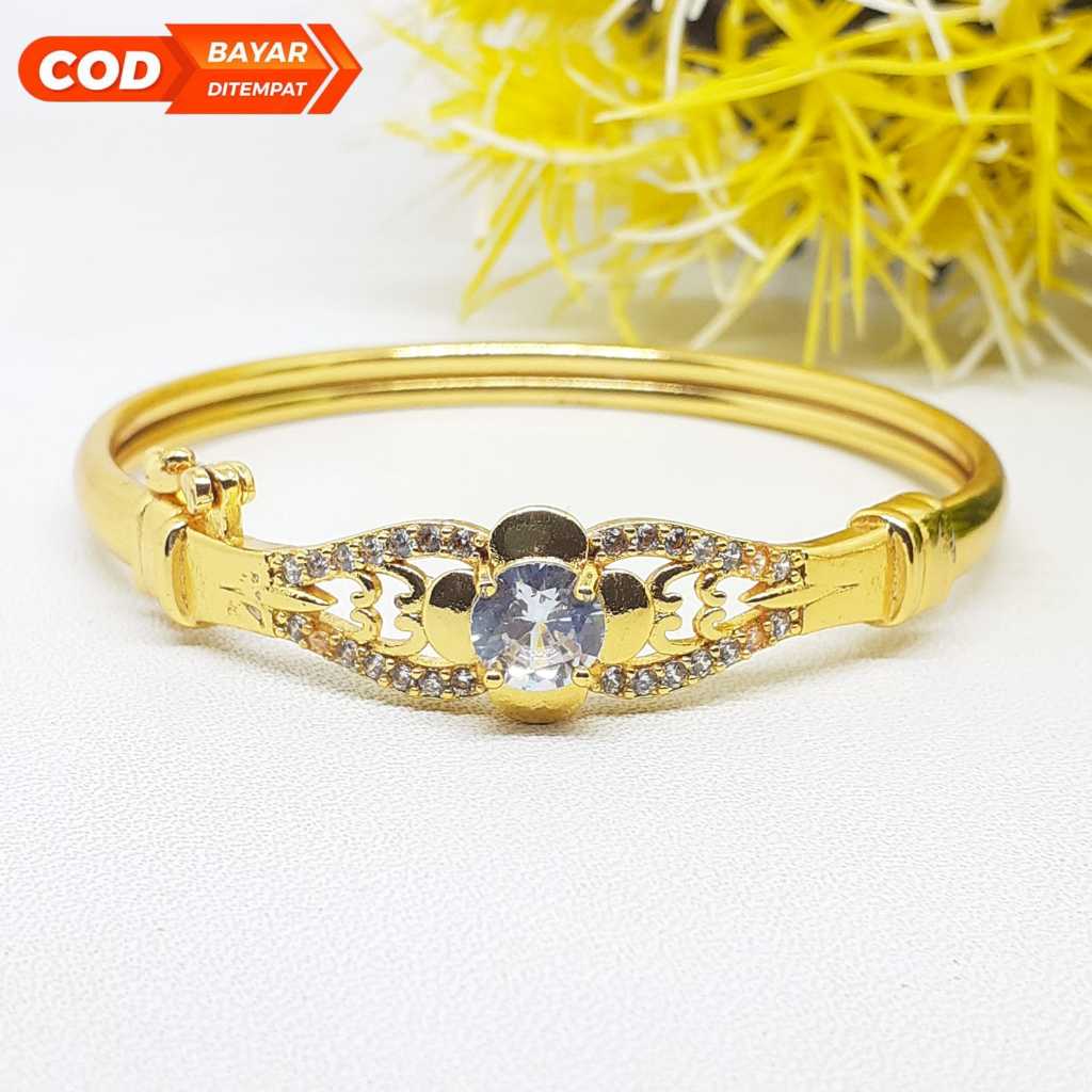 mytitanium-gelang xuping lapis emas model kekinian wanita dewasa kwalitas terbaik K92