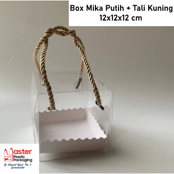 

Box Mika Putih Tali Premium / Kotak kue Transparan / box Mika - 1 Pcs