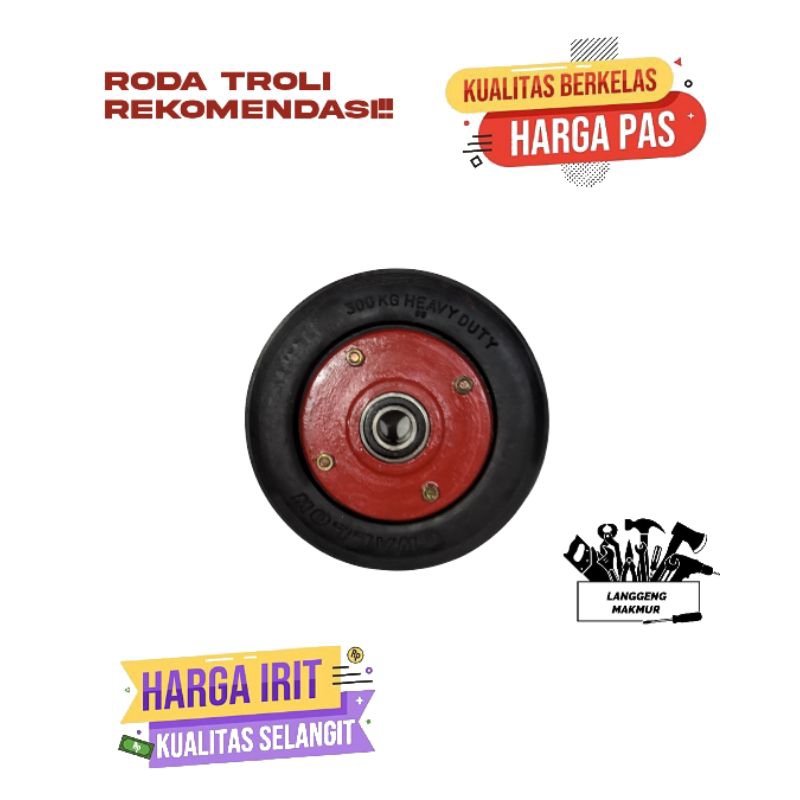 Roda Troli ~ Roda Troli 7" ~ Roda Troli Ban Mati Karet Swallow  ~ Roda Troli Ban Swallow