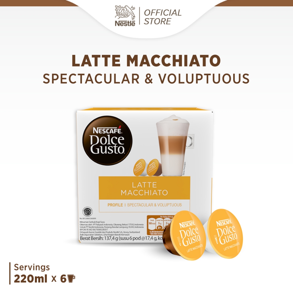 

NESCAFÉ Dolce Gusto Latte Macchiato 1 box (12 kapsul = 6 gelas)