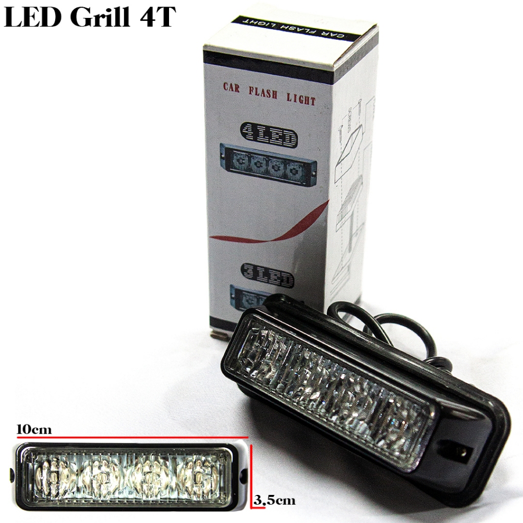 Lampu Mobil Motor Gril LED Tembak Sorot Cree DRL Mobil 3 Mata / 4 Mata 1pc