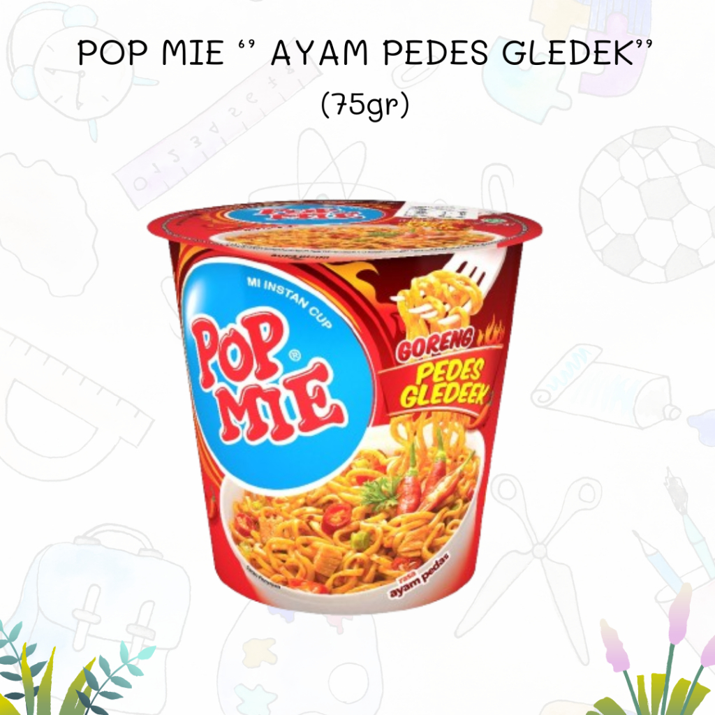 

Pop Mie Goreng Rasa Ayam Pedas Gledek 75gr