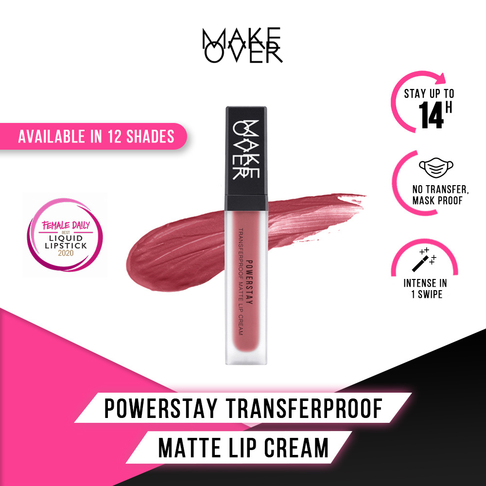 Make Over Powerstay Transferproof Matte Lip Cream Lipstik Make Over