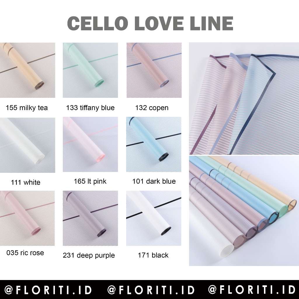 

(20 lembar) kertas buket cellophane love line motif