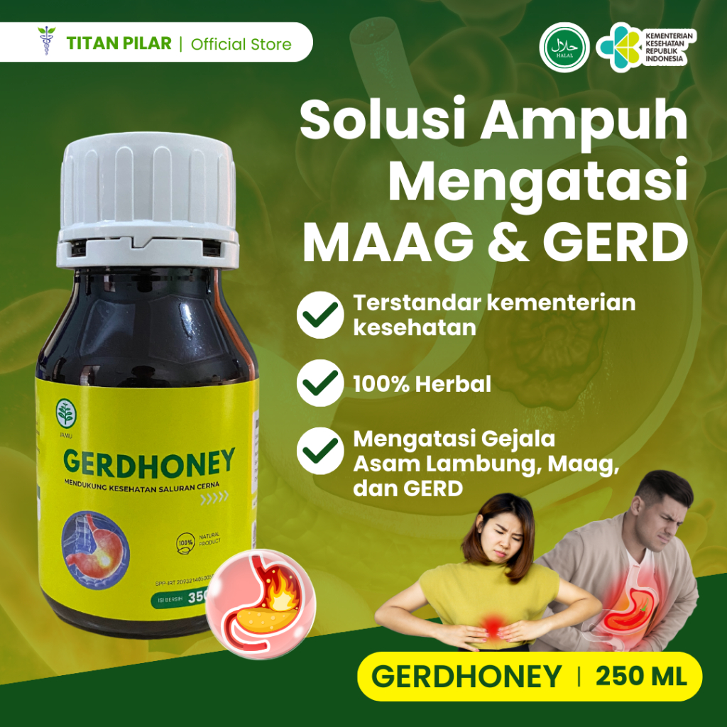 

Asam lambung kronis Gerd herbal Gerdhoney Original Titan Pilar Official Store