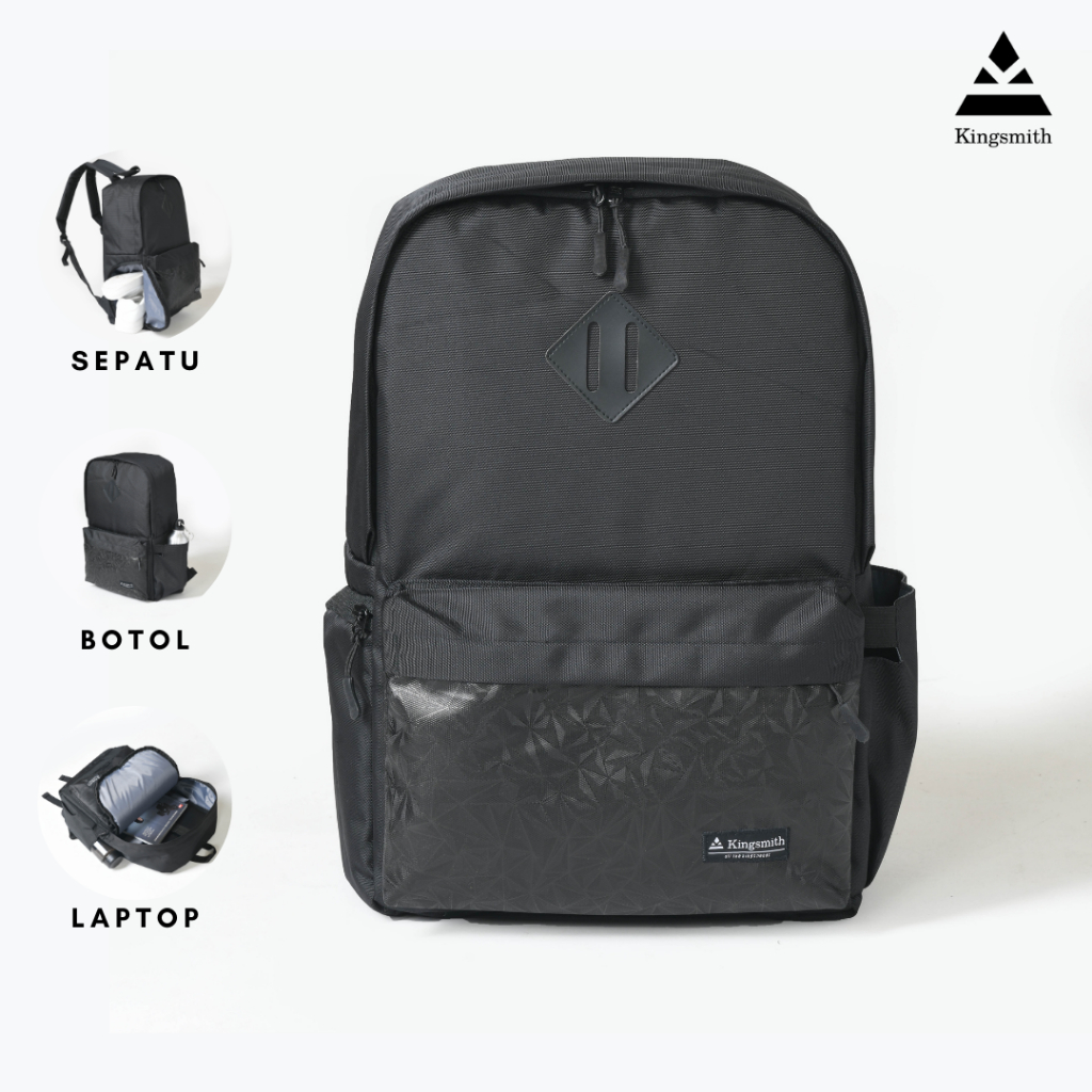Kingsmith Blade series Diamond New Smart Backpack Tas Laptop Tempat Sepatu